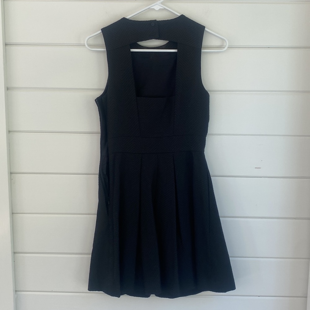 Jack Wills | Classic Black Mini Dress with Slight Chevron Detail | Excellent Con - Picture 3 of 9